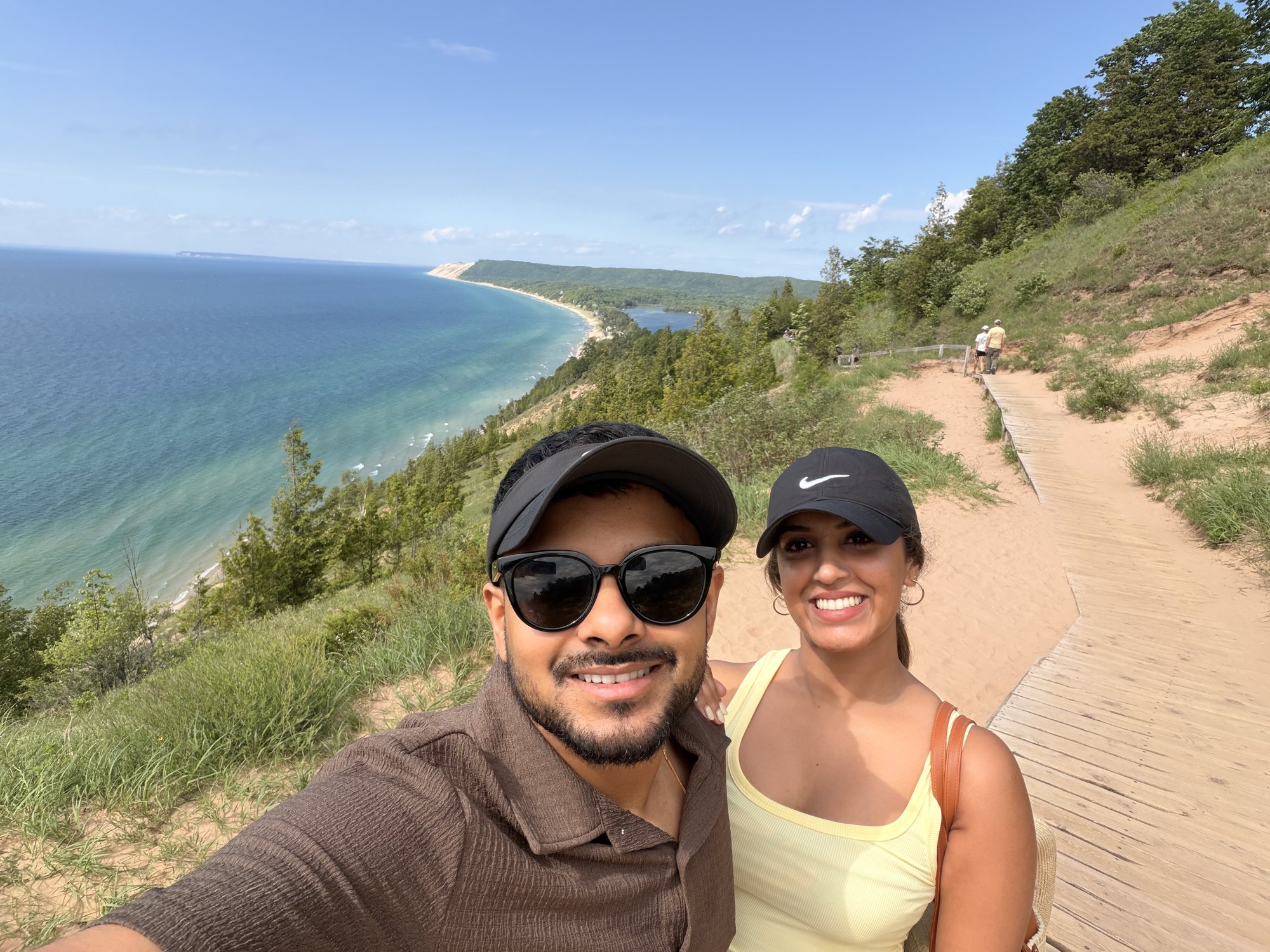 Jithin John and his wife in Mykonos, Greece