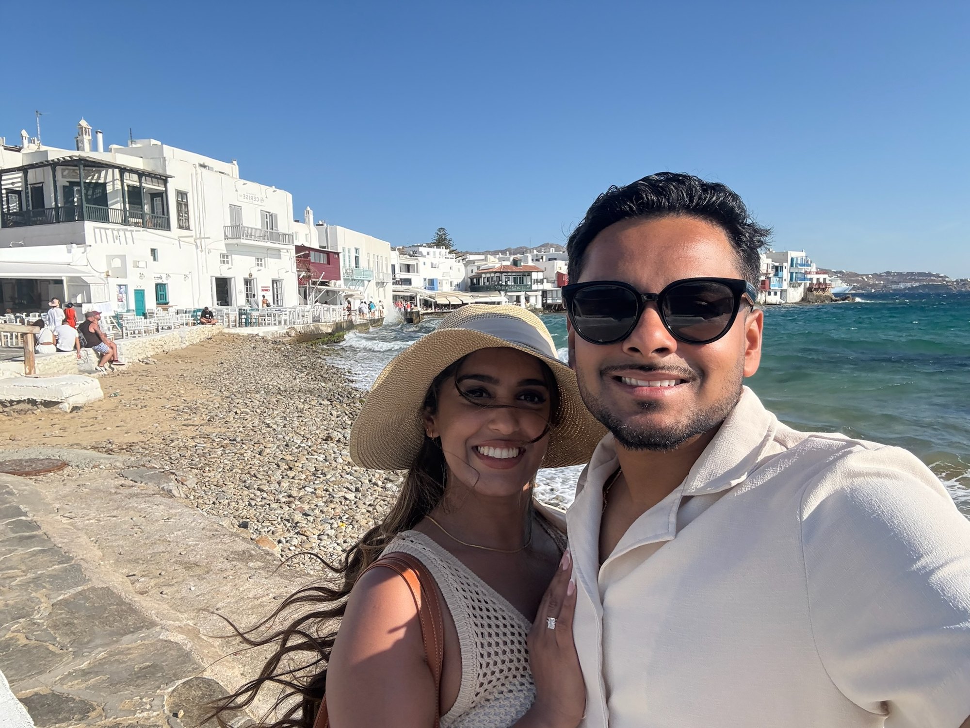 Jithin John and his wife travelling in Greece